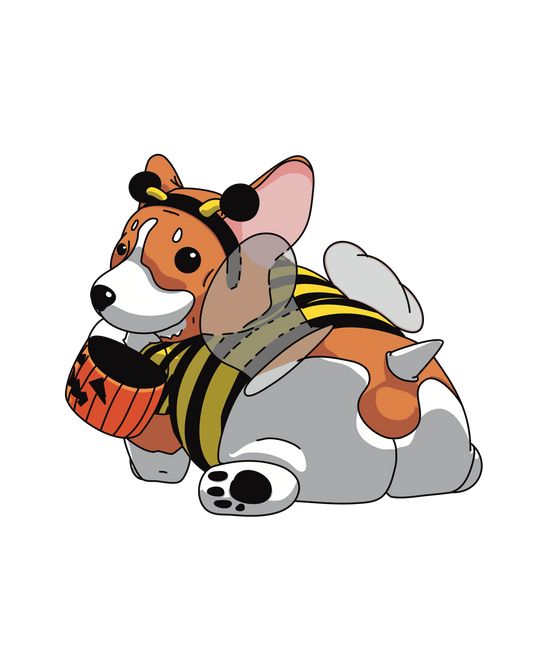 Bumble Bee Corgi Sticker