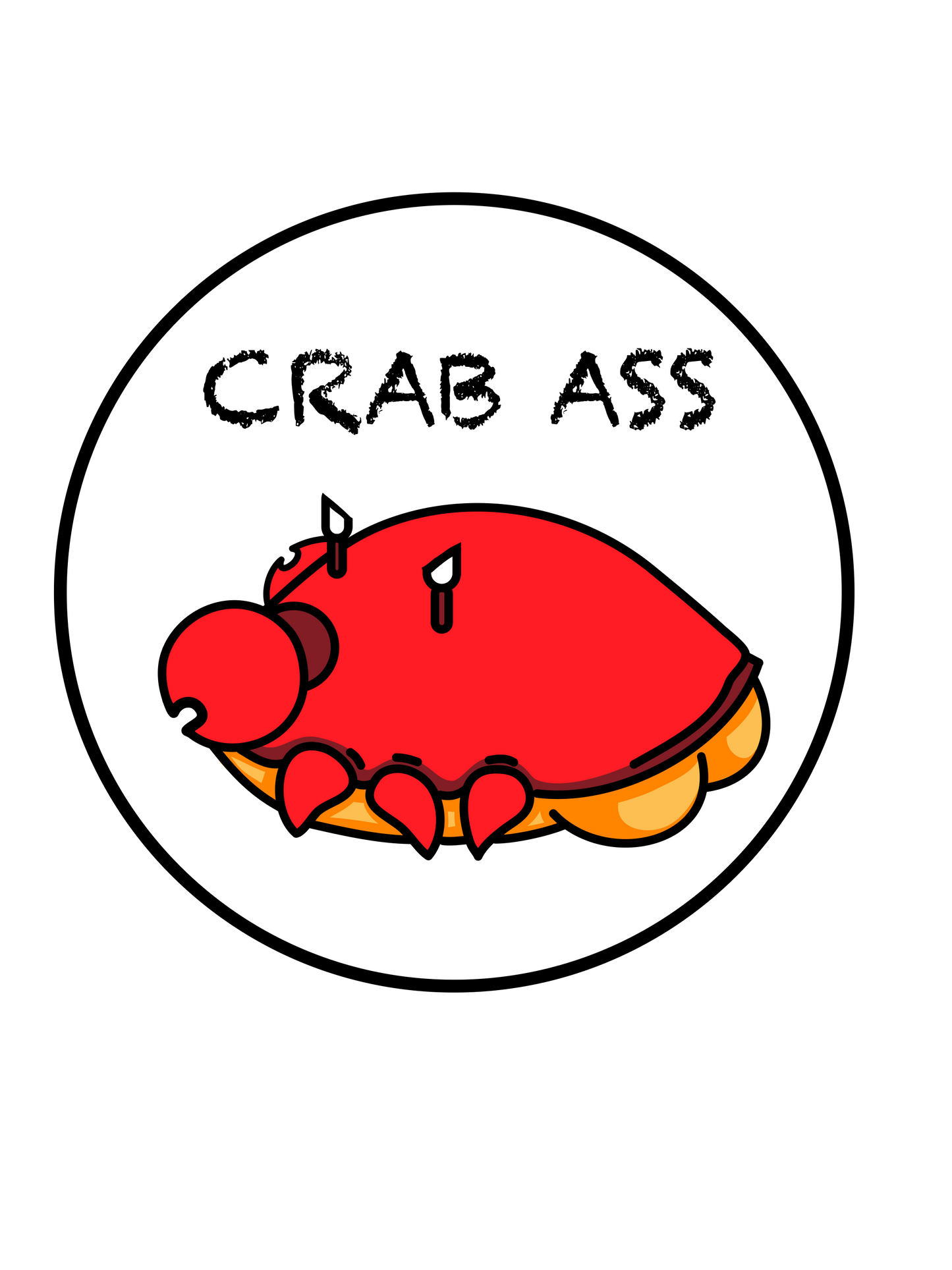 Crab Ass Sticker